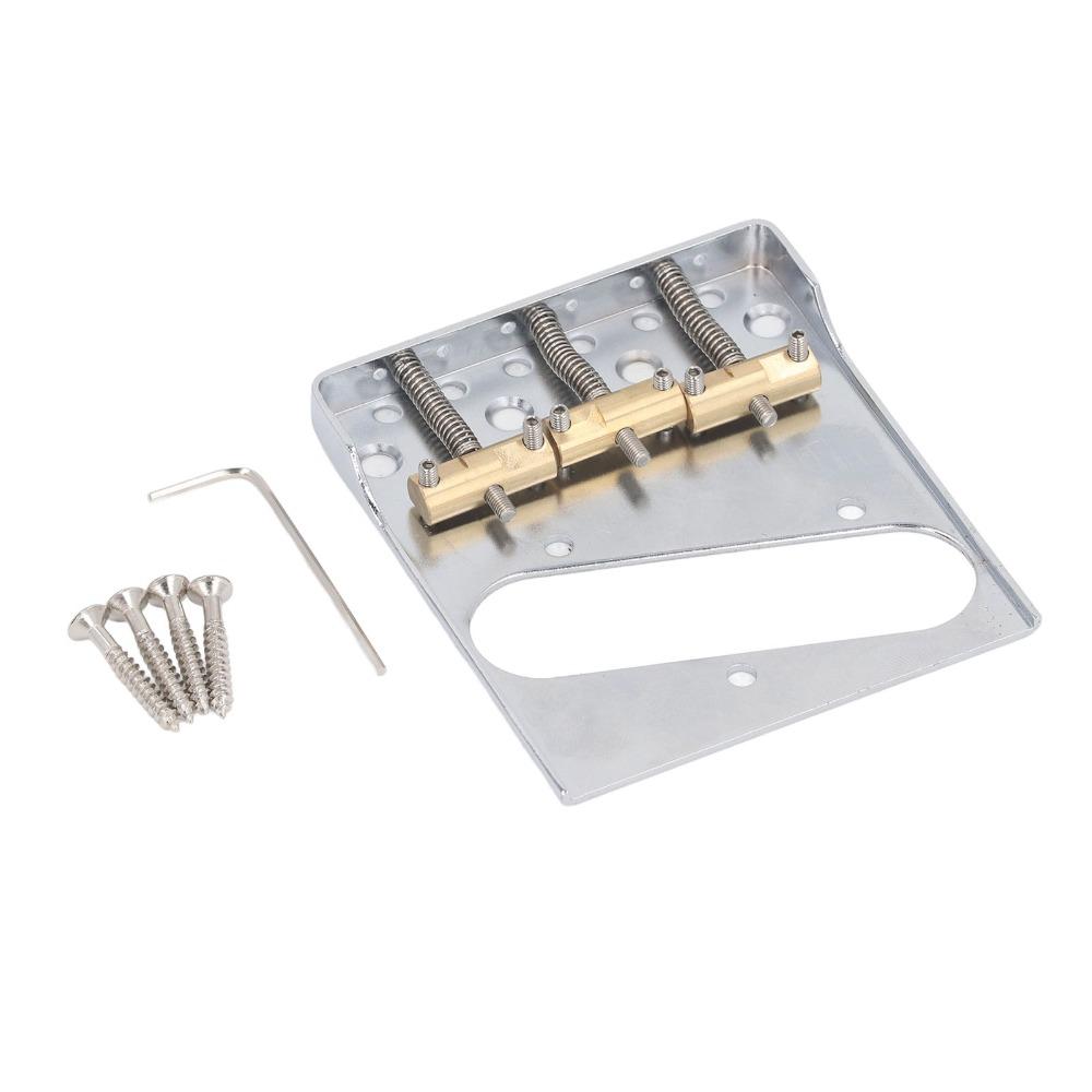 Cut-Down Sides Guitar Bridge Tailpiece 3 Saddles Vintage Guitar Bridge For Electric Guitar