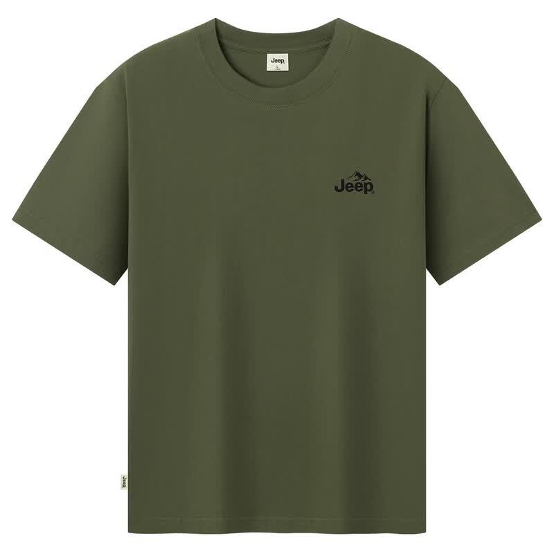 Jeep Men's 100% Cotton Short Sleeve Round Neck T-Shirt