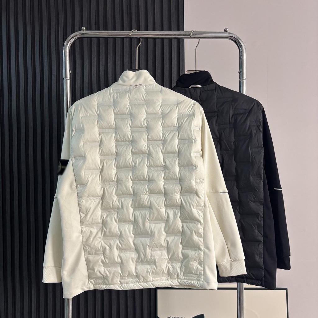 Steinfarbene Winddichte Schlankmachende Leichte Daunenjacke für Draußen - Vielseitiger Lässiger Stehkragen