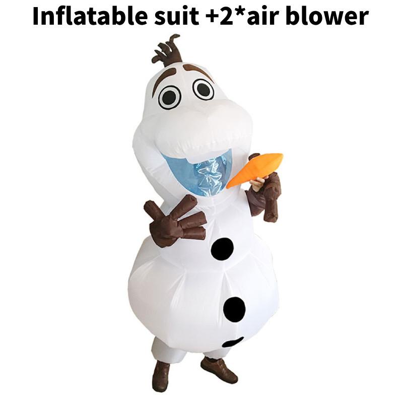 Olaf Frozen Snowman Cosplay Inflatable Costume Role Play Halloween Fashion Party