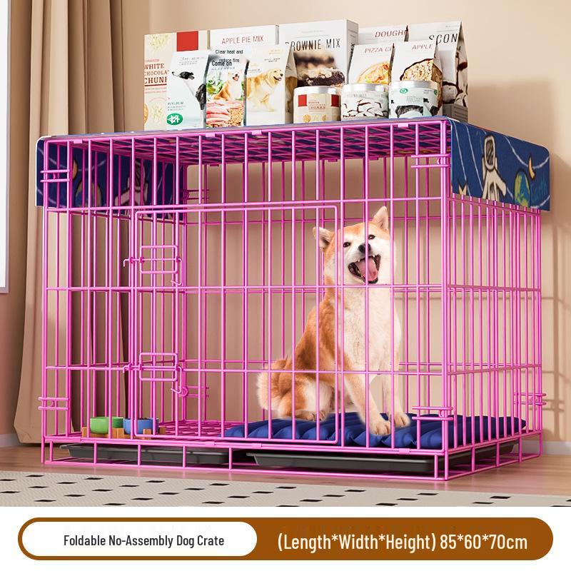 Indoor Pet Cage with Toilet for Small to Medium Dogs & Cats