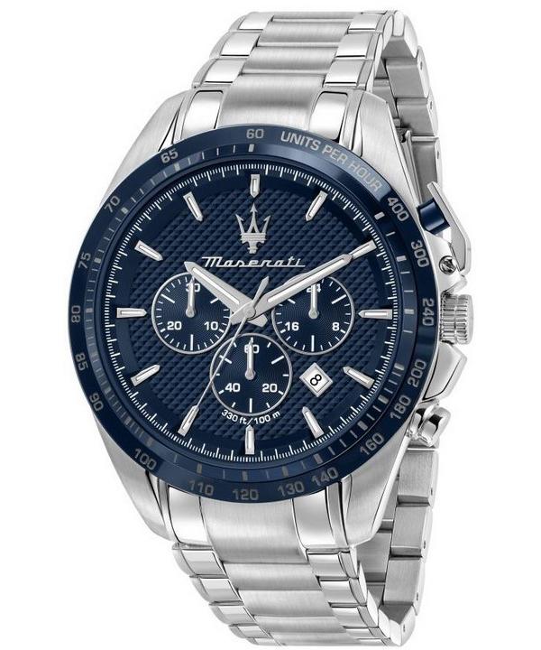 

Maserati Traguardo Chronograph Stainless Steel Blue Dial Quartz R8873612043 100M Men s Watch синий