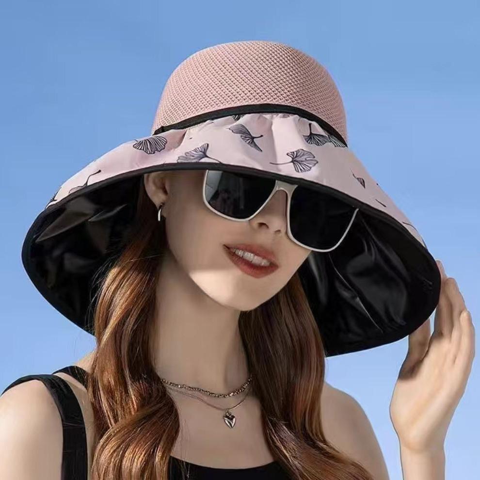 Summer bow fisherman hat women's outdoor vinyl sunshade sunscreen new versatile sunscreen sun hat