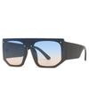 Designer Square Sunglasses Men Women Panel Lens Flat Top Personality One Pieces Lens Cool UV400 Shades Street Y2K