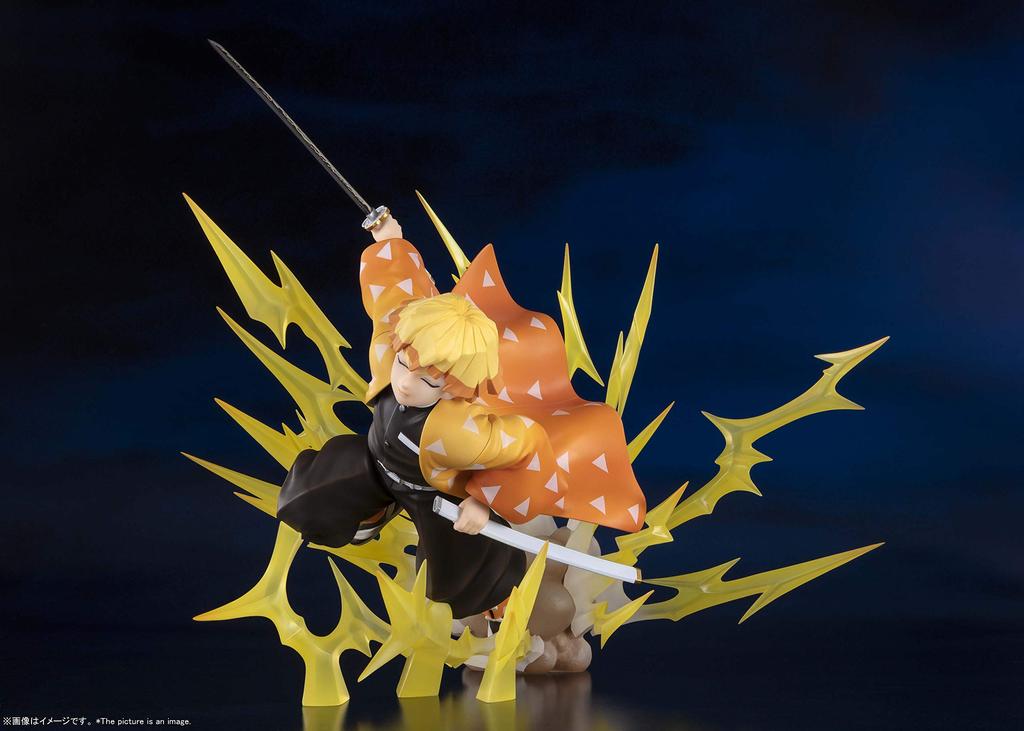 TAMASHII NATIONS Figuarts ZERO Demon Kimetsu no Yaiba Zenitsu Agatsuma Breathing of Thunder, 210 mm, PVC, ABS, bemalt, komplette Figur, Slayer – ca.
