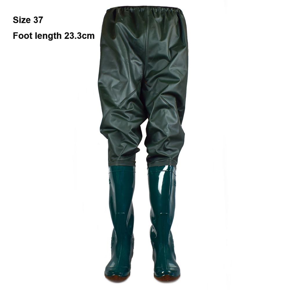 Plastic PVC Transplant Pants Wading Pants Shoes 10 Sizes Fishing Pants Integrated Fishing Pants