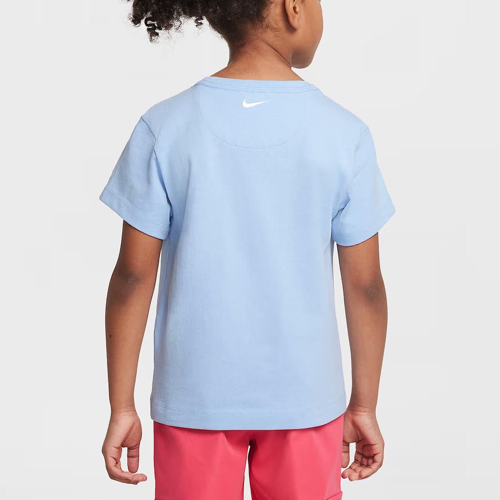 Nike T-Shirt Ringlet Cotton Comfortable Soft Skin-Friendly Short Sleeve Kids Tops Heart-Blue IM4496-422