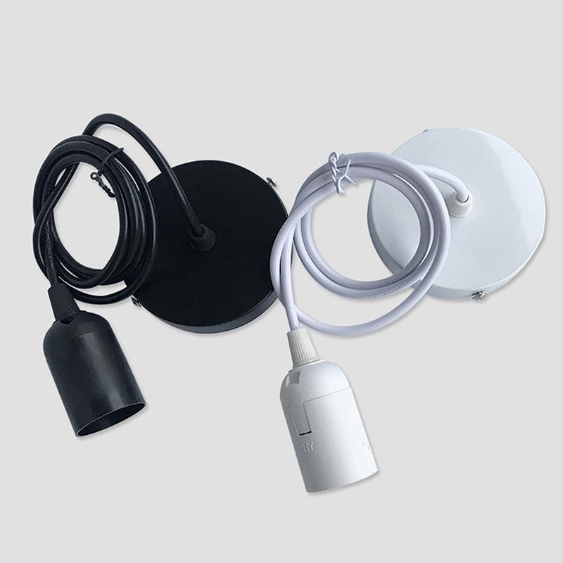 E27 Hängelampenfassung mit 0,5/0,8/1/1,2/1,5/2M Hängekabel Deckenlampensockel für Haushaltshänge-Pendelleuchte Kronleuchter