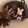Kawaii Plush Rabbit Keychain Y2K Cute Bunny Stuffed Keyring Backpack Pendant