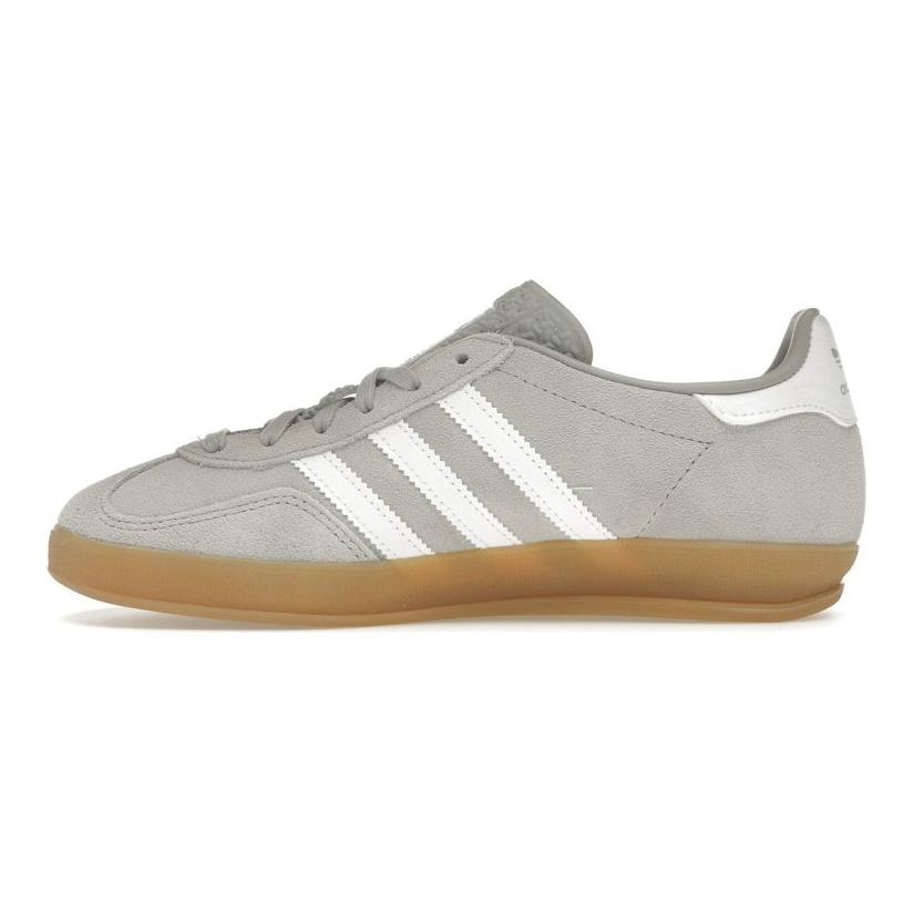 adidas Gazelle Indoor Grey White Unisex Sneakers Grey-Two Cloud-White Gold-Metallic JQ0176