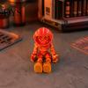 Stress Relief Fidget Toy 3D Printed Skull Astronaut Figurine, Articulated Skeleton Spaceman Action Figure, Cool Room Decor Halloween Movable