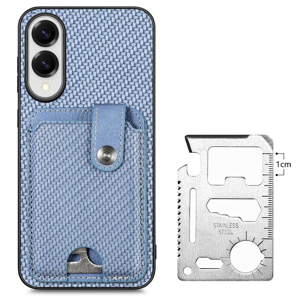 For Samsung Galaxy S25 Edge Case Card Slots Kickstand Phone Back Cover with Card Tool