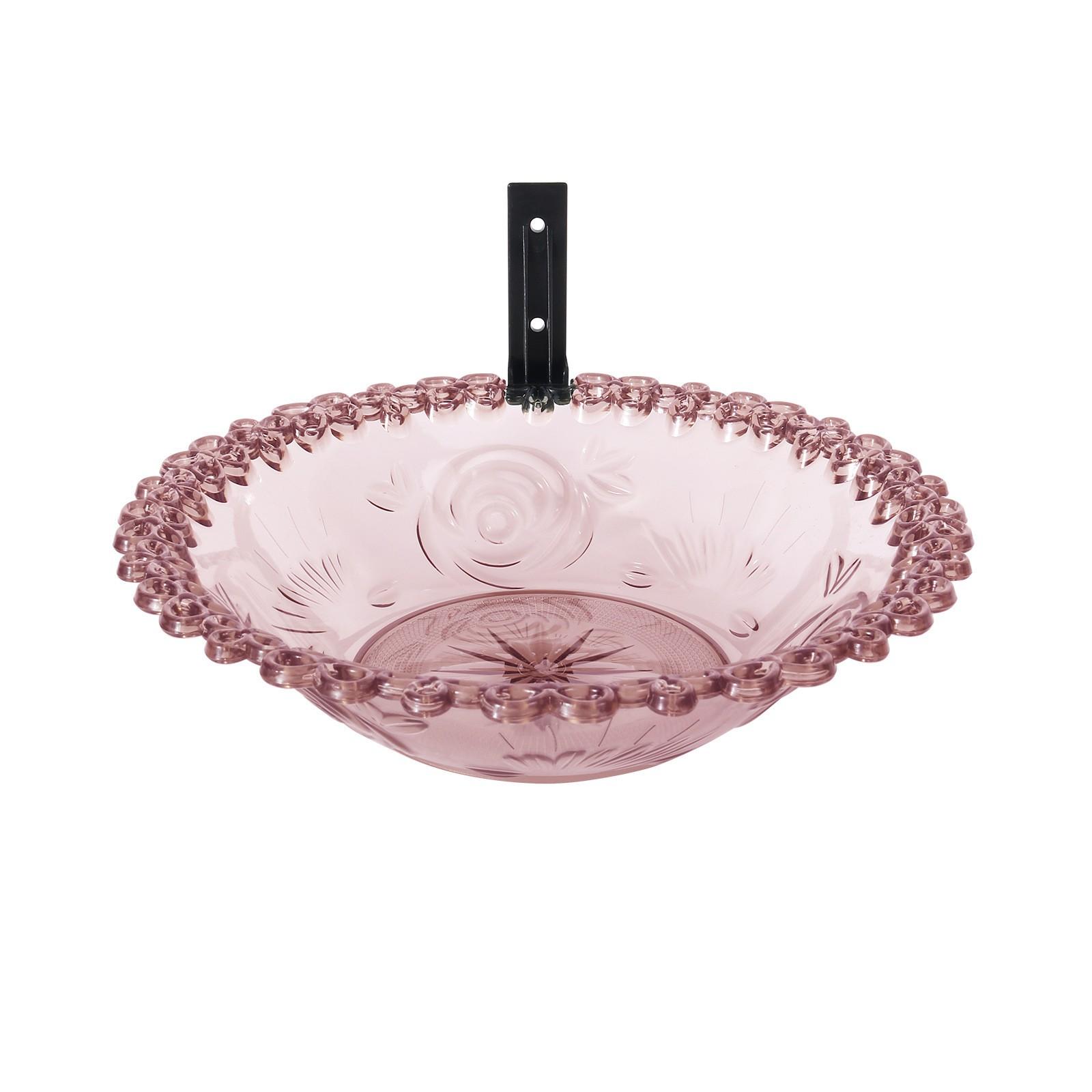 

Пластиковая поилка для птиц на открытом воздухе, настенная поилка для птиц, поилка для птиц на дереве, подходит для садового забора, террасы, двора, украшения патио One Size фиолетовый