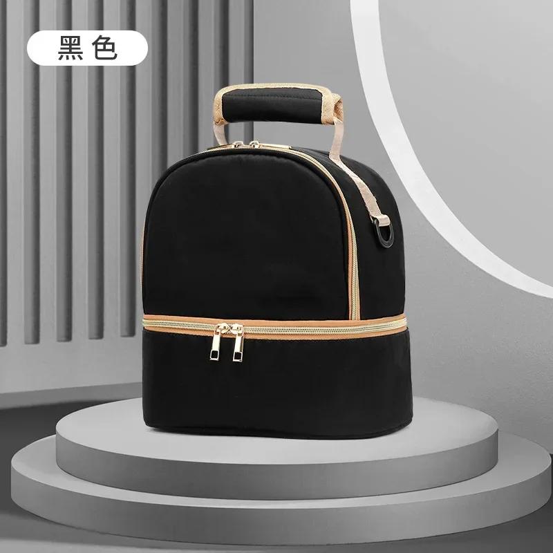 Portable Double Layer Cooler Keep Lunch Bag Thermal Insulated Picnic Food BentoTote Container Fresh-Keeping Mommy Bags for Women