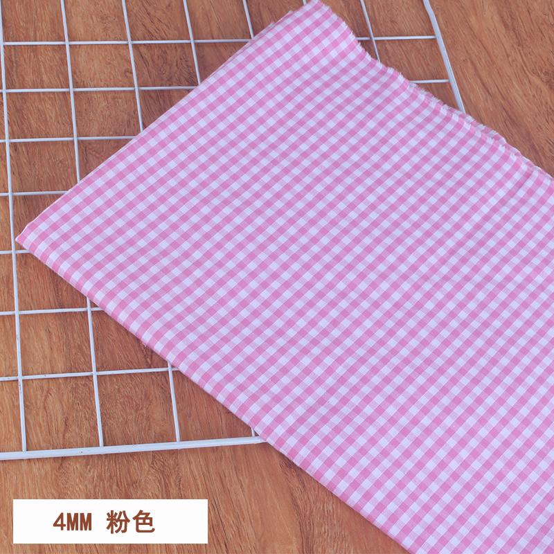 100% Bawełna Mała Krata Tkanina na Metr na Spódnice Ubrania Poszewki na Poduszki Szycie Oddychająca Sukienki Tkanina Różowy Żółty Przyjazna dla Skóry