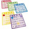 Bingo Game Set 50/100Pcs Premium Bright Colorful Cards Clear Plastic Markers Fun Group Game for Christmas Thanksgiving Party