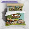 Loud House 3pcs Bedding Set Duvet Cover Closure Includes 1 Duvet Cover & 2 Pillowcases for All Seasons Bedroom Home Dorm Decor