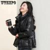 Autunno e Inverno Luminoso Piumino Cotone da Donna Largo Grande Versatile Collo Alto