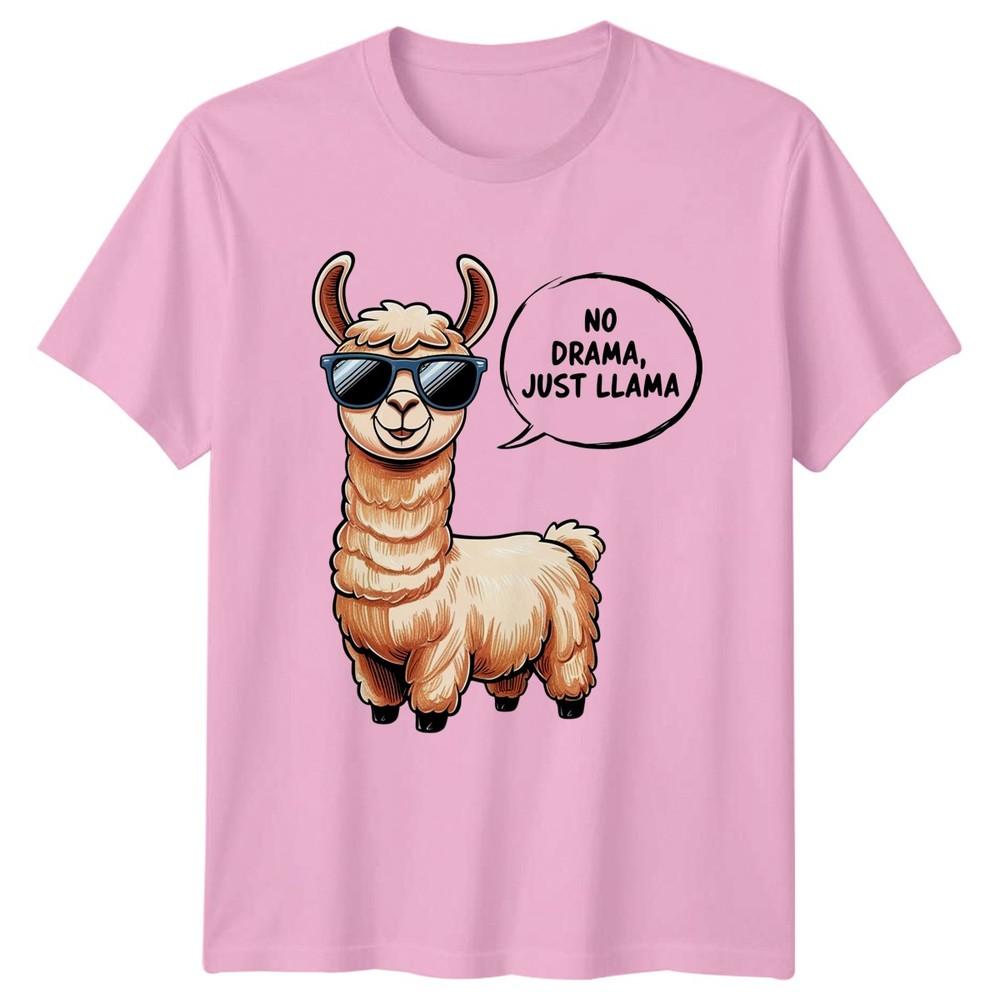 No Drama Just Llama TShirt Llama Animal Birthday Gift For Him And Her