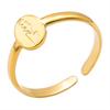 Neuer Offener Verstellbarer Ring Blatt Schlange Herz Echt Vergoldeter Edelstahl Ringe Für Frauen Männer Zubehör Mehrschichtiger Schmuck