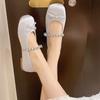 Mode 2025 Neu Innenansicht Damen Mary Jane Schuhe Mode Kristall Damen Flache Schmetterlingsknoten Einzelne Schuhe