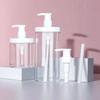 Large Caliber Laundry Detergent Packaging Press Bottle 500/1000ml Refillable Square Clear Foam Pump Shower Soap Bottle Container