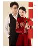 Red Wine Long-Sleeve Qipao Dress: Perfect for Weddings, Homecoming, or Engagements - A Casual Yet Elegant Chinese Autumn Bridal Gown.