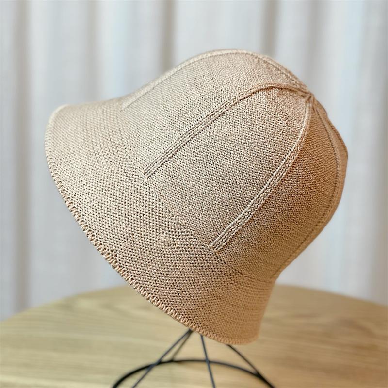 Summer Silk Ice Bucket Fisherman Hat Female Sunscreen Hat Head Circumference