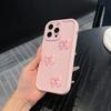3D Pink Cute Bowknot Silicone Soft Phone Case For iPhone 17 16 15 14 13 12 11 Pro Max XS XR X 7 8 Plus Shockproof Bumper Cover