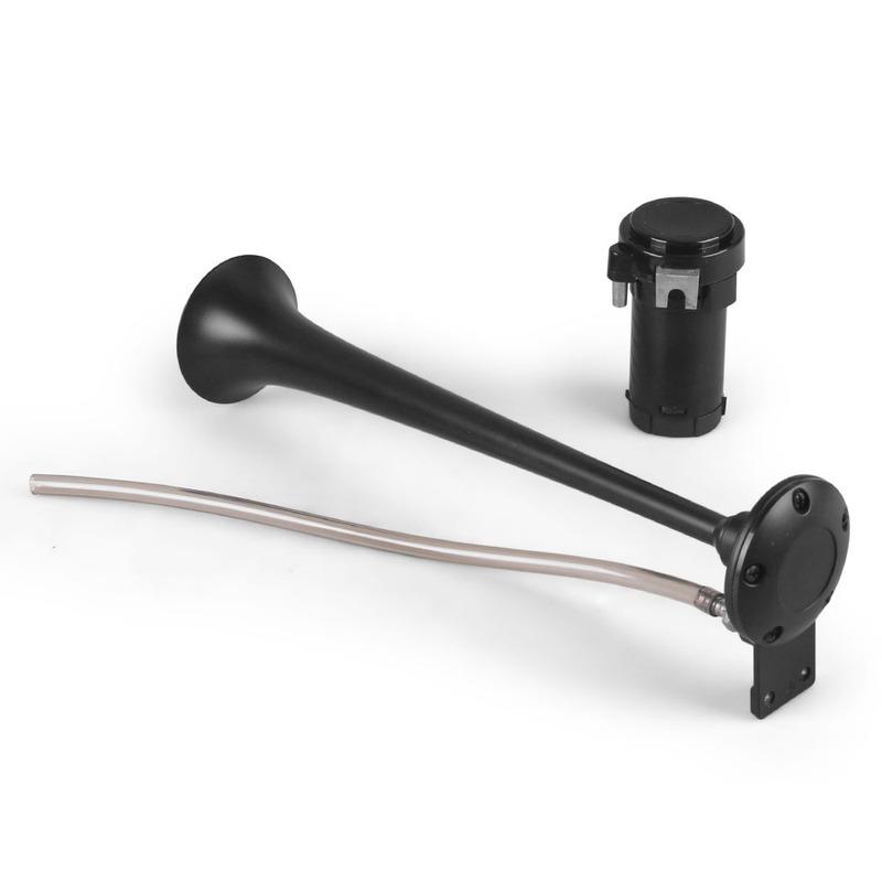 Tromba per Auto Camion 12V Trombetta Segnale Sonoro Tromba ad Aria Tweeter Super Forte Metallo Universale Singolo Compressore 180 Hertz Moto Barca