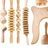 7Pcs Wood Massage Tools, Manual Handheld Scraper Kit, , Wooden