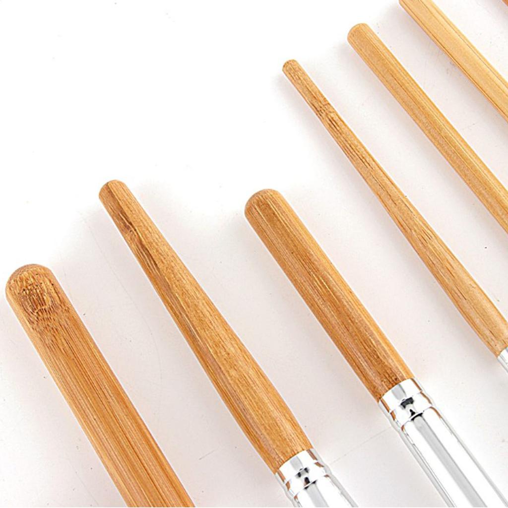 11Pcs Cosmetic Brushes Bamboo Handle Makeup Brush Set Professional Face Beauty Tools