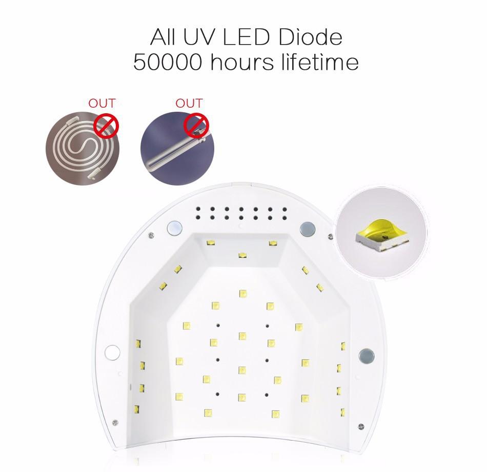 48W/80W SUN LED Nail Lamp UV LED Lamp Nail Dryer 36 PCS LEDs Nail Lamp for Curing UV Gel Nail Polish with Sensor LCD Display