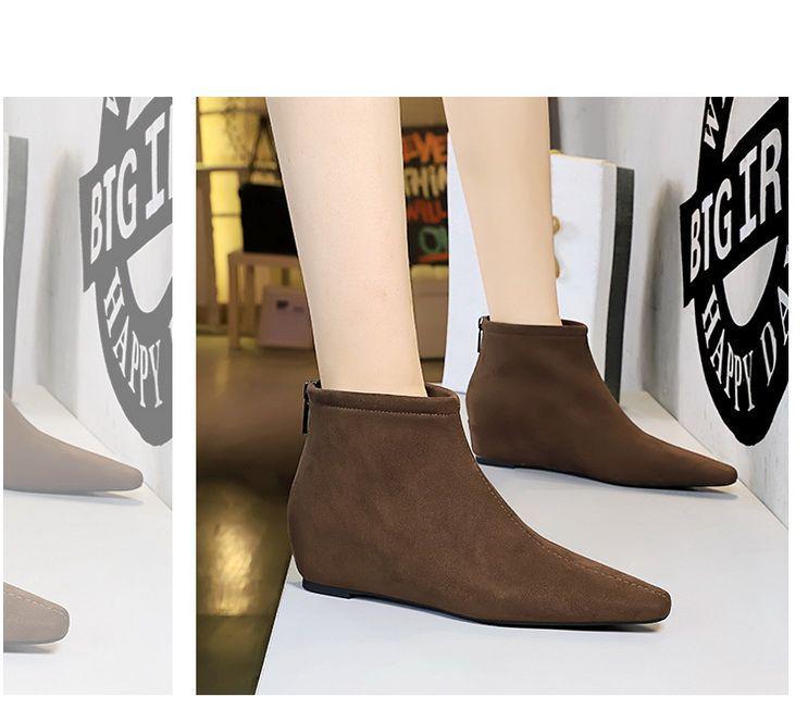 European Leopard Print Women's Ankle Boots - Sexy Wedge Heel with Back Zipper for Autumn and Winter