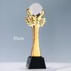 Customized Portrait Photo Color Printing Crystal Trophy Enterprise Excellent Employee Home Decor Award Honor Lettering Medal 1Pc