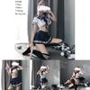 Women's Sexy Cosplay Lingerie Student Uniform Set With Velcro Design Miniskirt Outfit