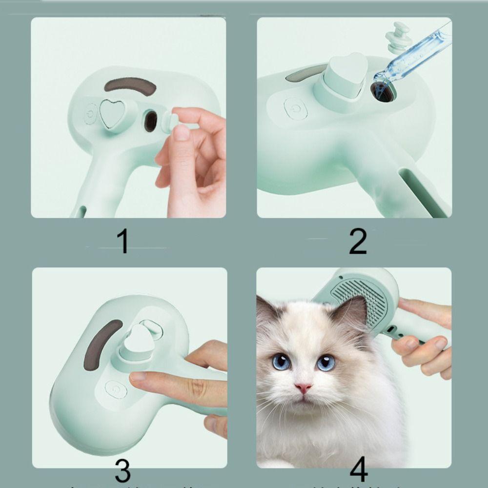 USB Charging Pet Hair Removal Comb Humidifying Pet Steam Brush  Professional Grooming