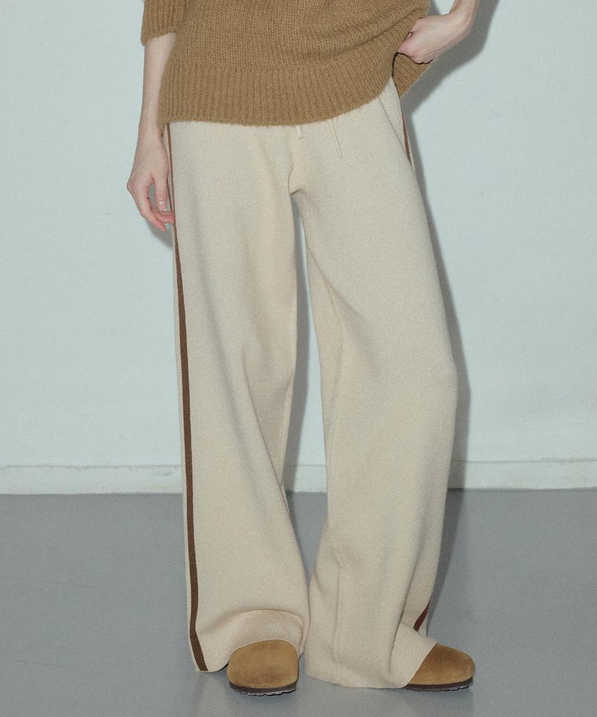 CITTA Trackline Knit Pants_Ctk225 (Beige)