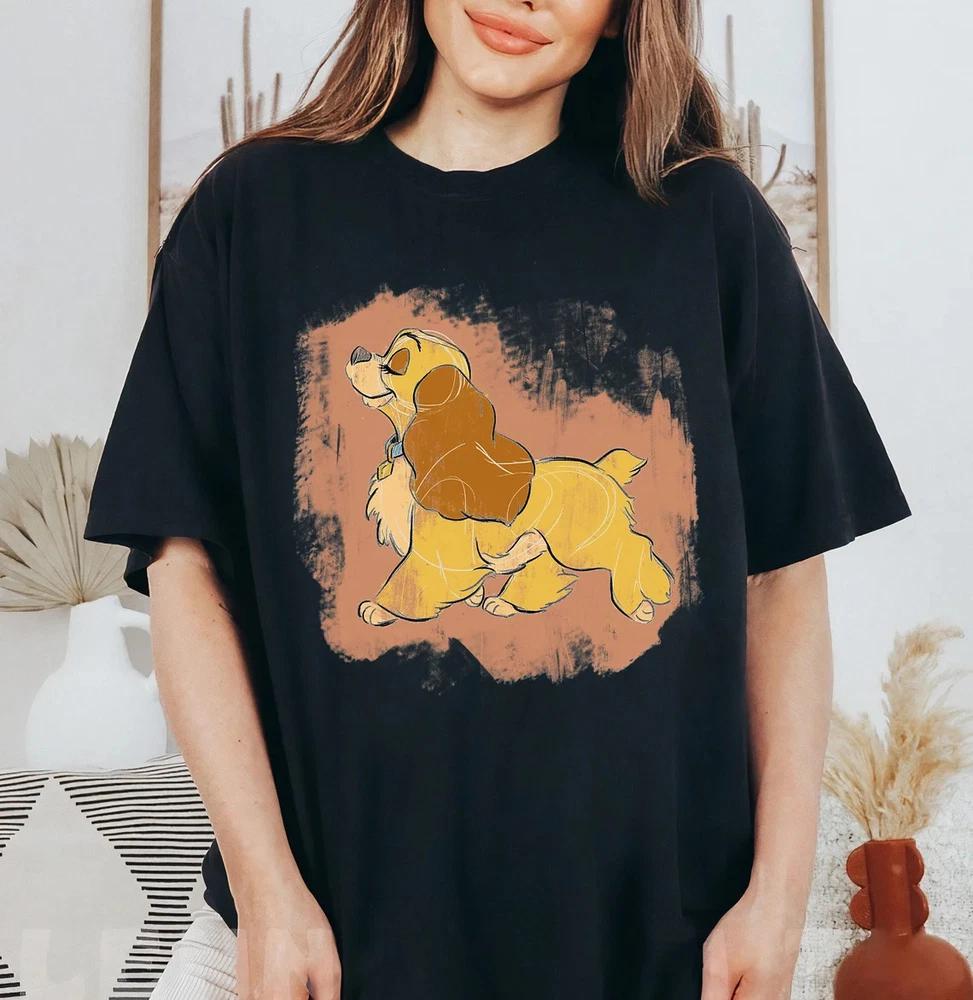 Lady And The Tramp Lady Strut Sketch Cute T Shirt Unisex 2 S