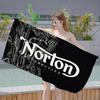 N-NORTONS Motorcycle Bath Towel Microfiber Soft Water Absorbing Breathable For Girl Kids Decorative Cartoon Beach Towel