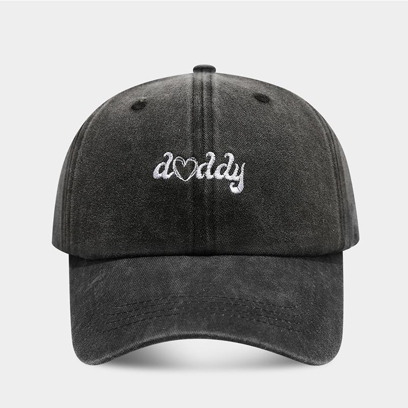 Stickerei Buchstabe Mama Papa Gewaschene Baumwolle Baseballkappe Hip Hop Damen Verstellbare Schirmmütze Outdoor Herren Sonnenschutz Snapback Kappen