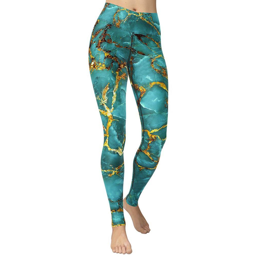 Buy Black Marble Yoga Leggings High 