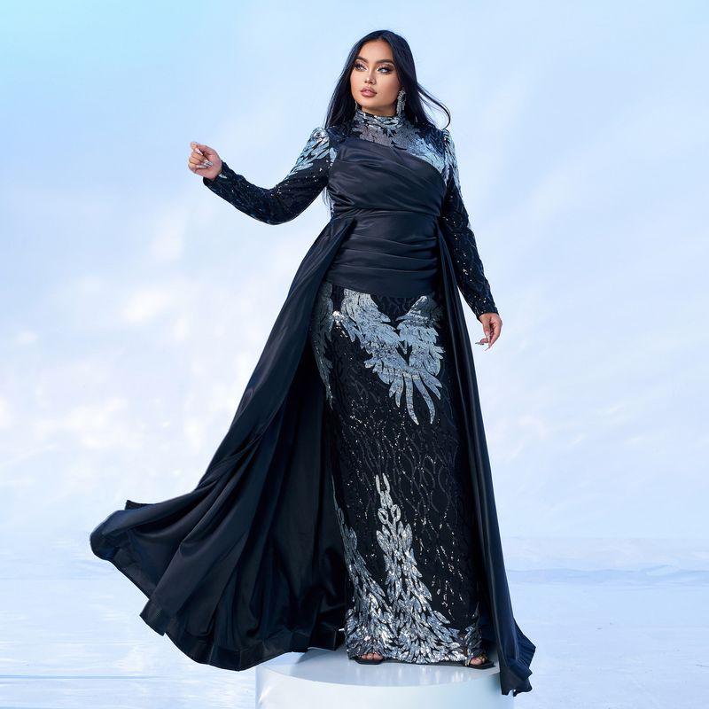 Plus Size Evening Women Party Formal Dress Gown Ladies Dress Black 0 XL