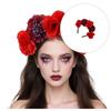 Floral Hairband Skull Rose Hair Hoop Halloween Decorative Spiders Role Play Costume Proms Party Live Show Headwear
