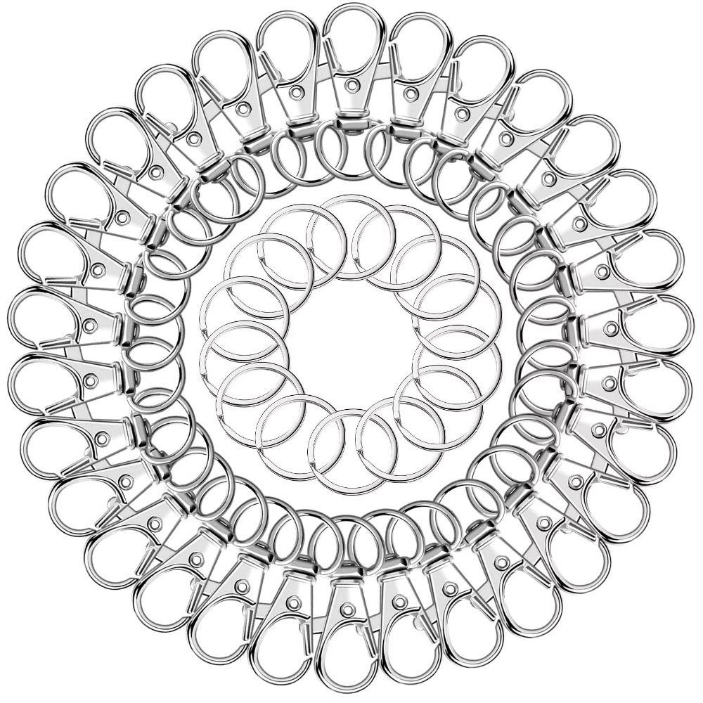 100Pcs Flexible Key Chain Clip 360 Degree Rotating Rotating Key Chain  Keychain Accessories