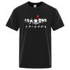 Men's High Quality T Shirt Cotton Fun Friend Print Short Sleeved Summer Loose Cool Round Neck Men's Top
