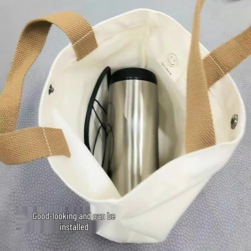 Versatile Women's Printed Bear Canvas Tote - Student & Work Handbag/Lunch Bag