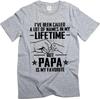 Men's Papa T-Shirt Grandpa Dad Father Grandkids Father's Day Christmas Tee