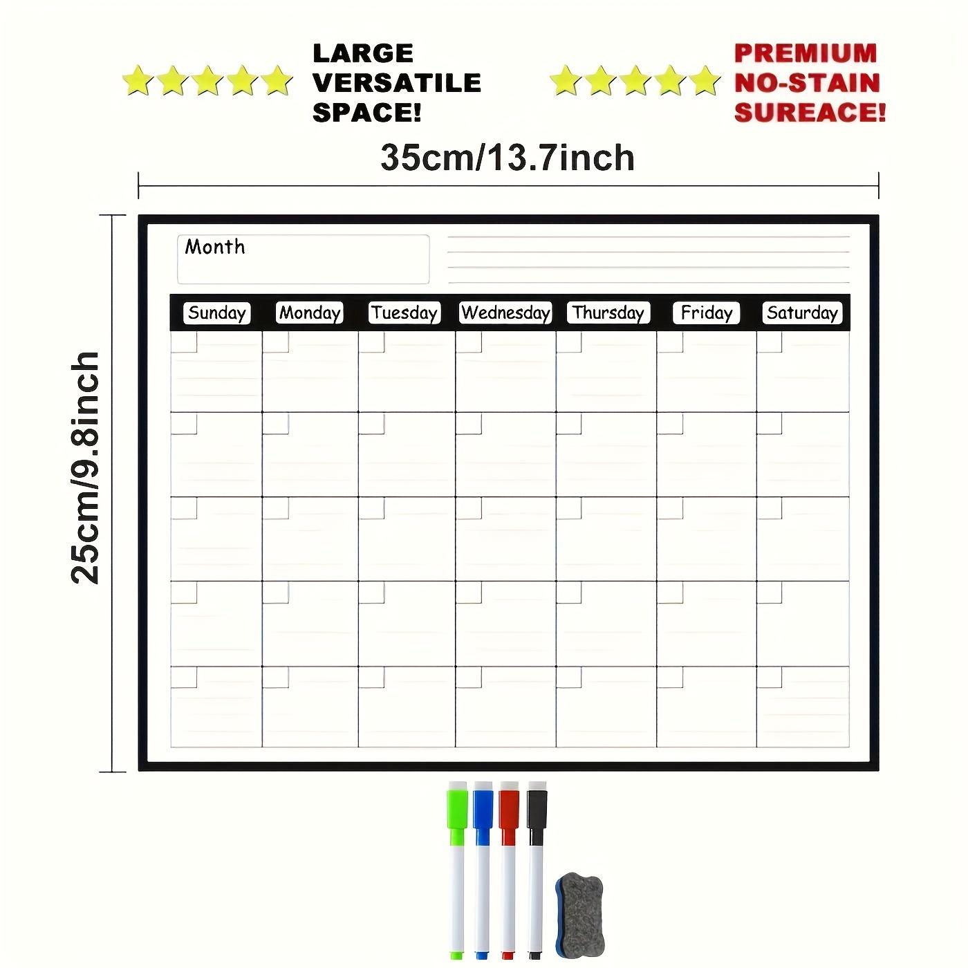 

Magnetic refrigerator calendar planner is erasable and reusable, making it easy to organize kitchen refrigerators and meal plans белый