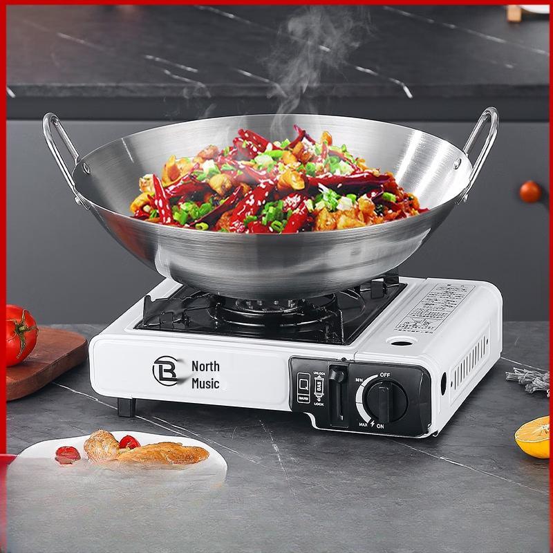 Wutuo 316 Stainless Steel Commercial Double-Handle Wok